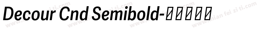 Decour Cnd Semibold字体转换
